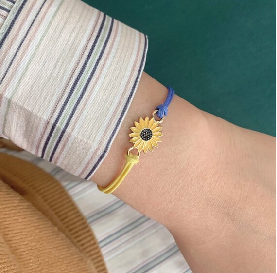 Armband Ukraine Spende Flagge Blau Gelb Sonnenblume Sunflower Etsy.de