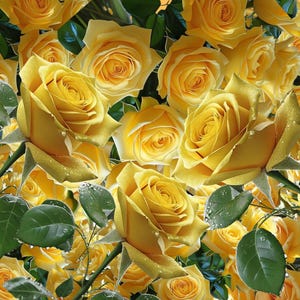 Yellow Roses Floral Digital Download (PNG)