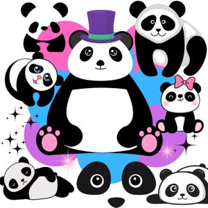 Pandas  Digital Download (PNG)