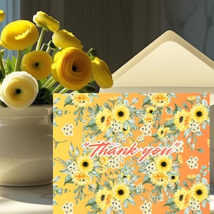Thank You Post Card Instant Digital Download (PDF) and (PNG)