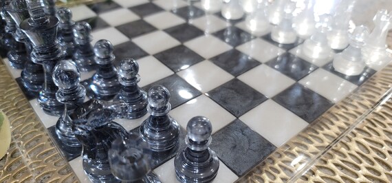 Chess Board, Translucent, Resin Handmade