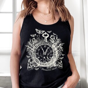 Memento Mori Moth Tank Goth Tank Top Goblincore Clothing Gothic Moth Shirt Witchy Tank Top Dark Cottagecore Witchy Clothing Mall Goth