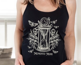 Memento Mori Moth Tank Goth Tank Top Cottagecore Shirt Gothic Moth Shirt Witchy Tank Top Academia Dark Cottagecore Witchy Clothing Mall Goth