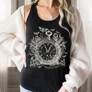 Memento Mori Moth Tank Goth Tank Top Goblincore Clothing Gothic Moth Shirt Witchy Tank Top Dark Cottagecore Witchy Clothing Mall Goth