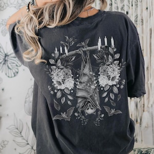 Bat Shirt Comfort Color Shirt Vampire Bat Dark Academia Shirt Cute Bat Goblincore Shirt Witchy Stuff Witchy Alt Clothes Dark Cottagecore