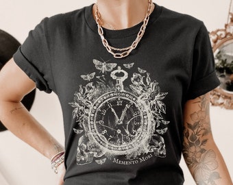 Memento Mori Moth T Shirt Insect Shirt Moth Print Cottagecore Shirt Gothic Moth Shirt Deaths Head Moth Light Academia Dark Cottagecore