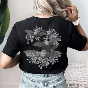 Bat Shirt Vampire Bat Dark Academia Shirt Cute Bat Goblincore Shirt Vampire Shirt Alt Clothes Witchy Stuff Witchy Clothes Dark Cottagecore
