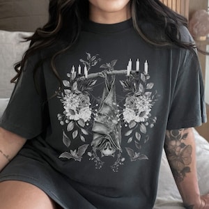 Bat Shirt Comfort Color Shirt Vampire Bat Dark Academia Shirt Cute Bat Goblincore Shirt Witchy Stuff Witchy Alt Clothes Dark Cottagecore