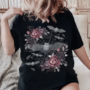 Bat Shirt Vampire Bat Dark Academia Shirt Cute Bat Goblincore Shirt Vampire Shirt Alt Clothes Witchy Stuff Witchy Clothes Dark Cottagecore