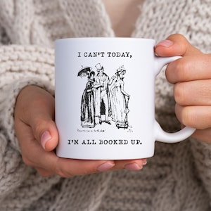 Jane Austen Mug Jane Austen Gifts Bookish Mug Book Lover Mug Bookworm Mug Book Mug Introvert Mug Double Sided Mug Bookish Things Poet Mug