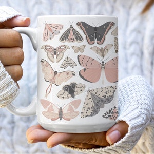 Moth Mug Cottagecore Mug Cottagecore Mugs Forest Mug Woodland Mug Witchy Mug Garden Mug Aesthetic Coffee Mug Aesthetic Mug Butterfly Mug