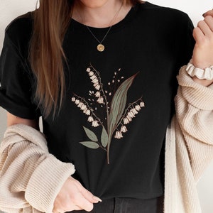 May Birth Flower Lily of the Valley Birth Month Flower Birth Flower Shirt Birth Flower Gift Wildflower Shirt Birth Flower Tshirt Naturecore