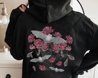 Bat Hoodie Bat Sweatshirt Vampire Bat Witchy Hoodie Goblincore Shirt Nature Hoodie Bat Sweater Witchy Stuff Witchy Clothes Dark Cottagecore