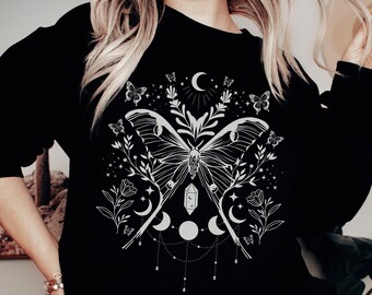 Celestial Sweater Moon Child Shirt Moth Shirt Luna Moth Stay Wild Moon Child Lunar Moth Luna Moth Shirt Celestial Sweatshirt Moon Sweatshirt