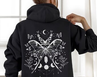 Stay Wild Moon Child Celestial Hoodie Moon Child Shirt Moth Shirt Luna Moth Lunar Moth Luna Moth Shirt Celestial Sweatshirt Witchy Hoodie