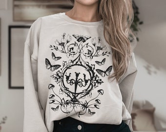 Luna Moth Fairy Grunge Whimsigoth Clothing Dark Coquette Moth Hoodie Whimsigoth Shirt Moth Shirt Butterfly Sweatshirt Hermetic Witchy Stuff