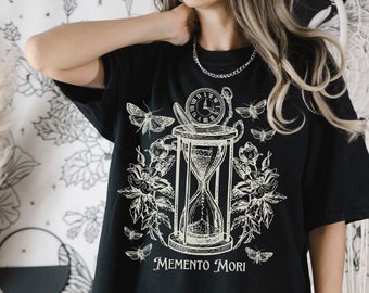 Memento Mori Comfort Color Shirt Moth Shirt Insect Shirt Book Club Shirt Gothic Moth Shirt Deaths Head Moth Poet Shirt Dark Cottagecore