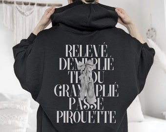 Ballet Sweatshirt Dark Coquette Top Soft Girl Aesthetic Clothes Hyper Feminine Coquette Clothes Balletcore Preppy Stuff Coquette Sweatshirt