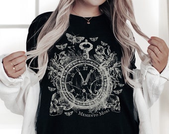 Memento Mori Moth Shirt Dark Academia Shirt Shakespeare Shirt Poet Shirt Goblincore Shirt Memento Mori Shirt Book Club Shirt Death Head Moth