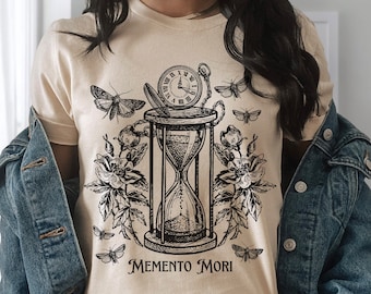 Memento Mori Moth T Shirt Insect Shirt Moth Print Cottagecore Shirt Gothic Moth Shirt Deaths Head Moth Light Academia Dark Cottagecore