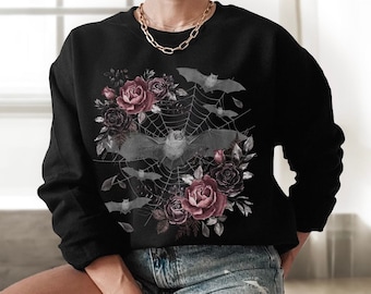 Bat Sweatshirt Bat Shirt Vampire Bat Witchy Hoodie Goblincore Shirt Vampire Shirt Bat Sweater Witchy Stuff Witchy Clothes Dark Cottagecore