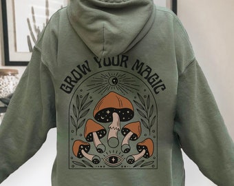 Moletom com capuz de cogumelo Moletom com capuz celestial Moletom com capuz de cogumelo Moletom com capuz Cottagecore Moletom com capuz Goblincore Moletom com capuz Nature Vestuário Goblincore