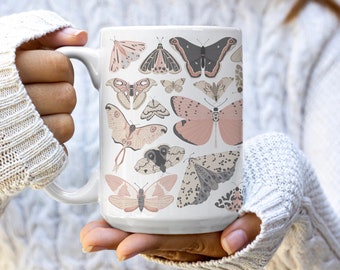 Moth Mug Cottagecore Mug Cottagecore Mugs Forest Mug Woodland Mug Witchy Mug Garden Mug Aesthetic Coffee Mug Aesthetic Mug Butterfly Mug
