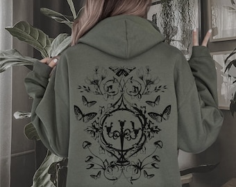 Luna Moth Fairy Grunge Whimsigoth Clothing Dark Coquette Moth Hoodie Whimsigoth Shirt Moth Shirt Butterfly Sweatshirt Hermetic Witchy Stuff