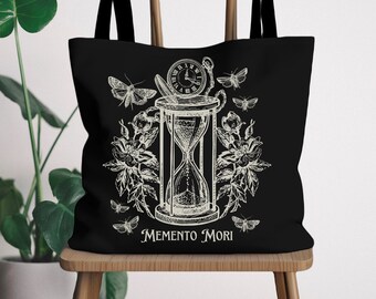 Bolso de mano estético Memento Mori Moth Bolso de mano Goblincore con diseño de cottagecore oscuro Bolso de mano moderno Bolso de mano Bolso de mano estético con diseño de cottagecore Bolso de mano gráfico