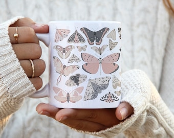 Moth Mug Cottagecore Mug Cottagecore Mugs Forest Mug Woodland Mug Witchy Mug Garden Mug Aesthetic Coffee Mug Aesthetic Mug Butterfly Mug