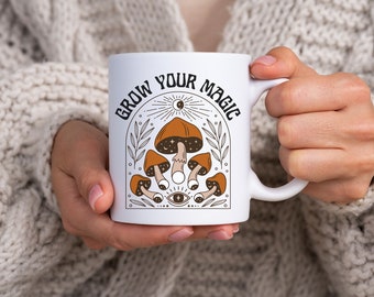 Mushroom Mug Mushroom Mugs Cottagecore Mug Cottagecore Mugs Woodland Mug Forest Mug Witchy Mug Garden Mug Witchy Things Mushroom Cup