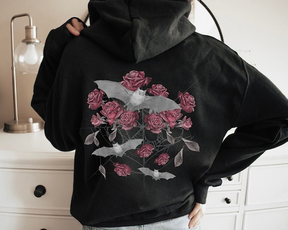 Bat Hoodie Bat Sweatshirt Vampire Bat Witchy Hoodie Goblincore Shirt Nature Hoodie Bat Sweater Witchy Stuff Witchy Clothes Dark Cottagecore