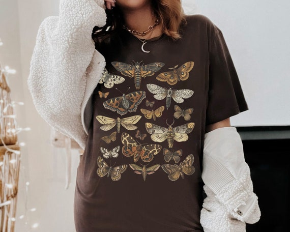 Moth Shirt Goblincore Clothing Moth Tshirt Death Head Moth Fairy Grunge Shirt Dark Academia Shirt Biology Shirt Cottagecore Shirt