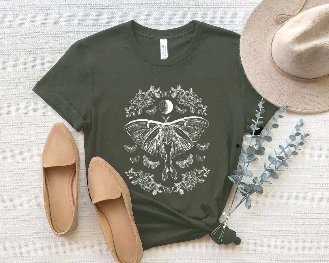 Luna Moth Celestial Moth Insect Shirt Moth T Shirt Moth Print | Etsy