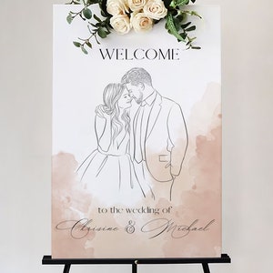 Personalized Wedding Welcome Sign, Custom Welcome Sign, Gift for couple, Engagement gift, Personalized gift, Anniversary gifts, Wedding Gift image 2