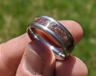 Dinosaur Bone Inlay Ring