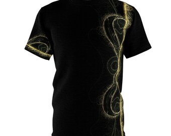 Psychedelic Boho Fractal Fashion Tee Shirt by Alien Fossil Art