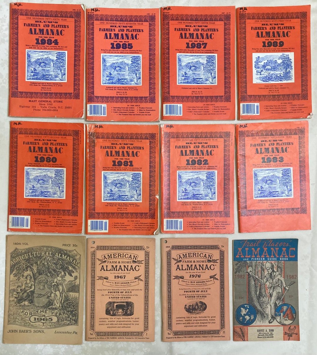 12 Almanacs 8 Are Farmers Almanacs and 4 Are Different Etsy