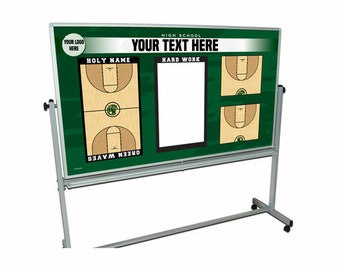 Personalized Board, Rolling Board, Magnetic Board, Sports Team Board, Dry Erase Board, Whiteboard with Stand, Gift for Coach, Custom Board