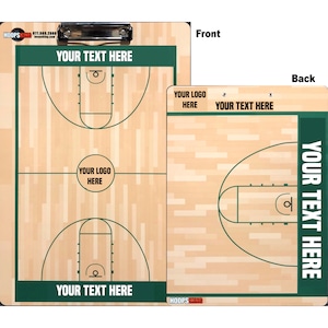 Personalized Coach Clipboard, Basketball Board, Dry Erase Board, Clipboard, Coaching Board, Gift for Coach, Custom Clip Board (2 Sided)