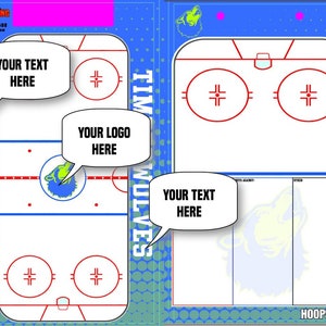 Custom Hockey Board, Dry Erase Board, 9.5&quot; X 15.5&quot; and 12&quot; X 18&quot; , Coaching Board, Gift for Coach, Custom Board, Hockey Coach Gifts