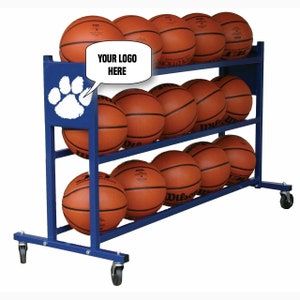 Custom Rack, Basketball Rack, Volleyball Rack, Soccer Ball Rack, Ball Cart Ball Rack, Storage Rack, Display Stand, Cart 15, 20, or 30 Balls