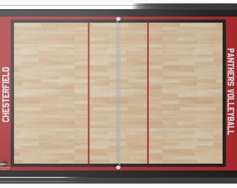 Custom Volleyball Locker Room Whiteboard (Wall), Volleyball Board, Framed Board Games, Gift for Coach, Whiteboard, Wall Board 36X24-Design 3