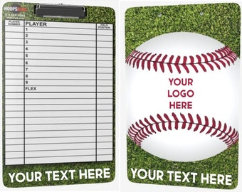 Personalized Coach Clipboard, Baseball / Softball 9.5 X 15, Dry Erase Board, Clipboard, Coaching Board, Gift for Coach, Custom Clip Board