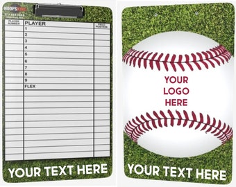 Personalizowana tablica do pisania dla trenerów, Baseball / Softball 9,5 X 15, tablica suchościeralna, schowek, tablica dla trenerów, prezent dla trenera, spersonalizowana tablica do pisania