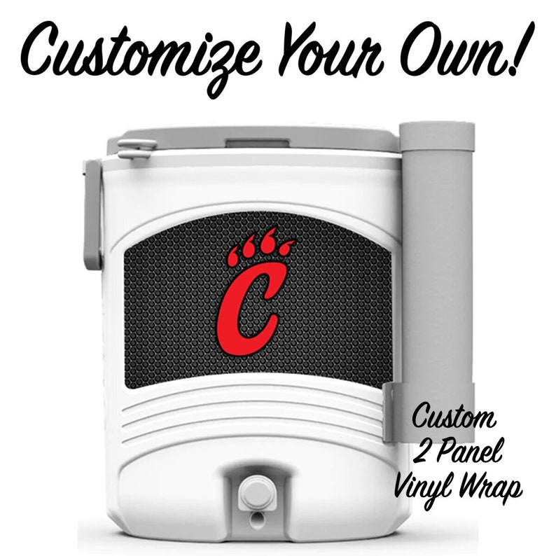 5 or 10 Gallon W/ Vinyl Wrap Beverage Cooler, Full Body Vinyl Wrap