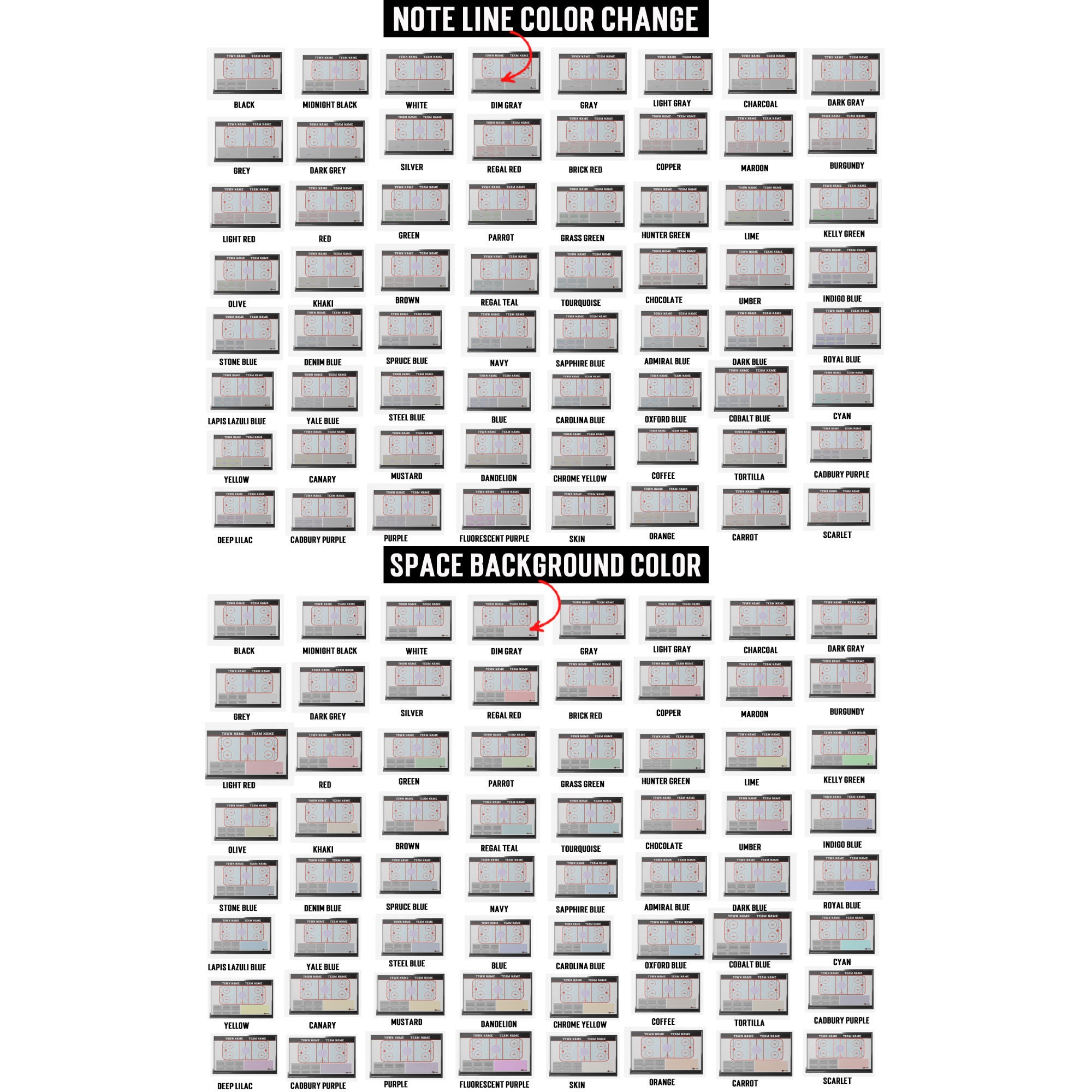 Custom Hockey Locker Room Whiteboard wall, Hockey Board, Framed Board