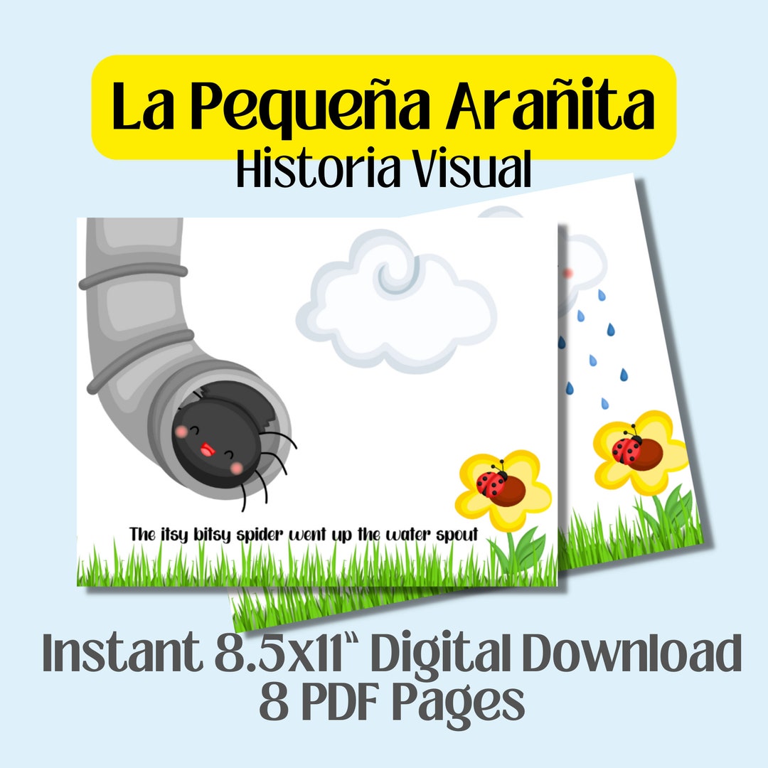 La Araña Pequeñita Historia Visual, Bilingual Resource, Bilingual ...
