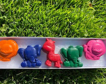 Zoo Crayons, Zoo Animals, Jungle Crayons, Safari Crayons, Custom Crayons, Gifts For Kids, Birthday Gifts, Birthday Party Favors, Kids Gifts