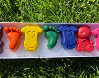 Baby Shower Crayons, Baby Shower Favor for Kids, Big Sister Gift, Big Brother Gift
